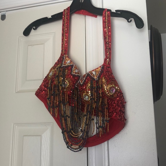 Gently worn custom made showgirl/carnival costume - Picture 2 of 14